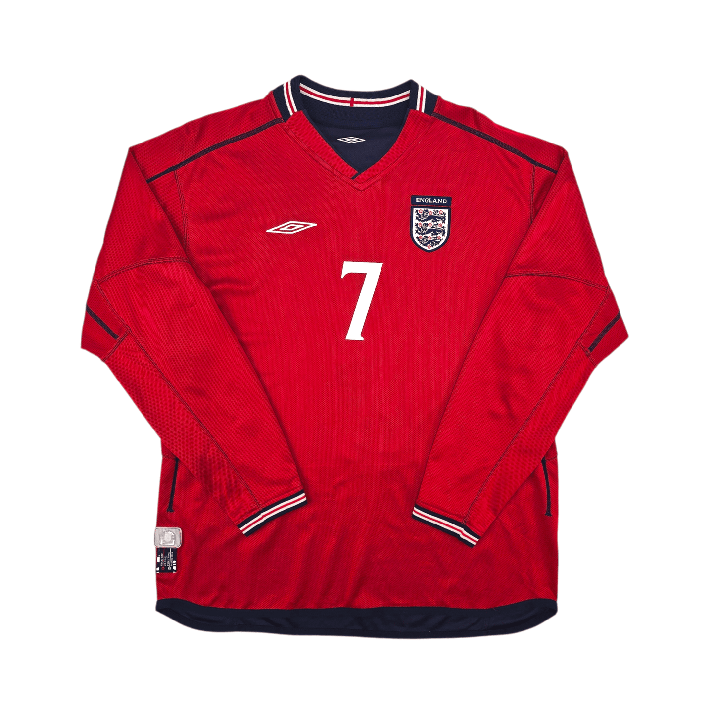 2002/04 England Away Football Shirt (S) Umbro #7 Beckham
