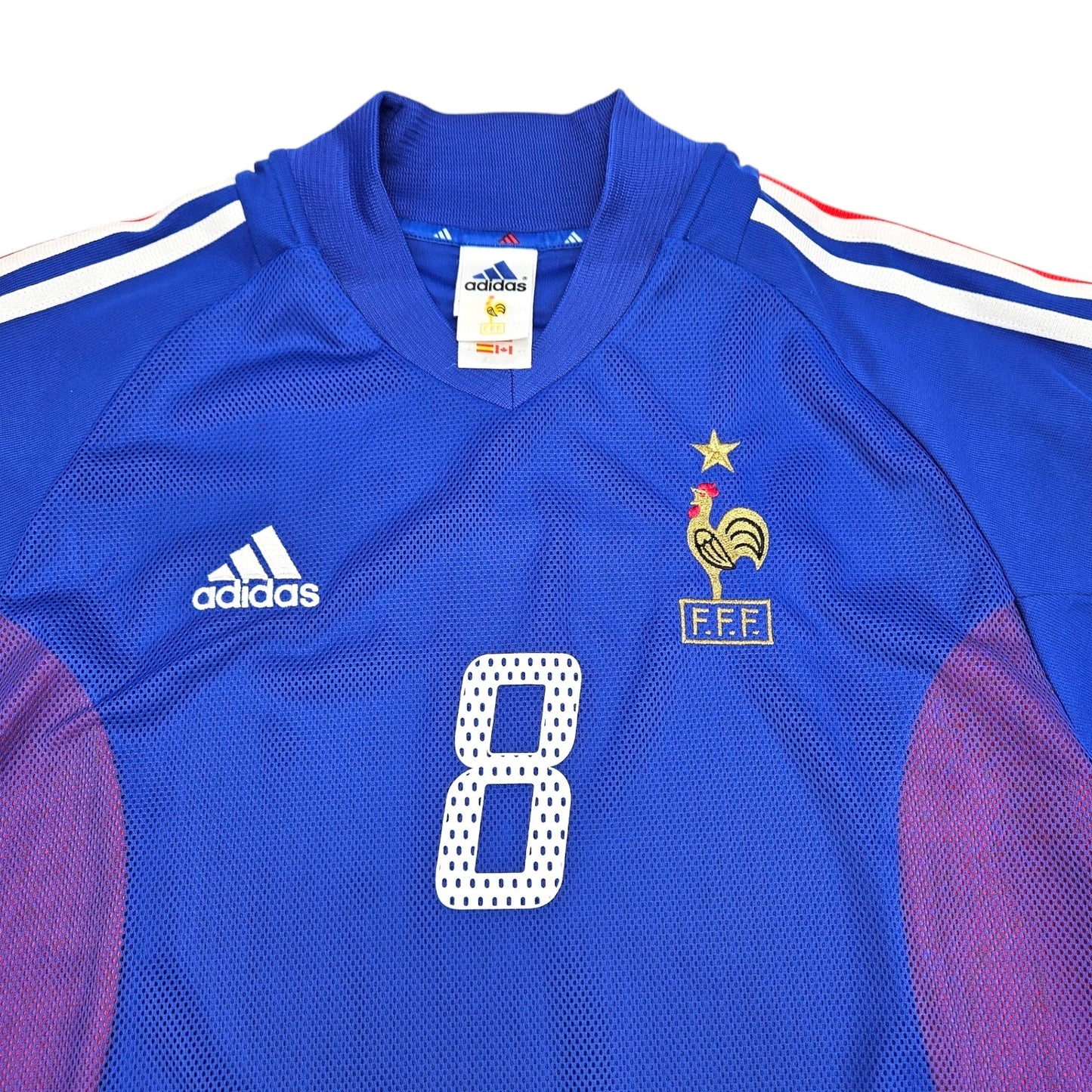 2002/04 France Home Football Shirt (L) Adidas #8 Desailly
