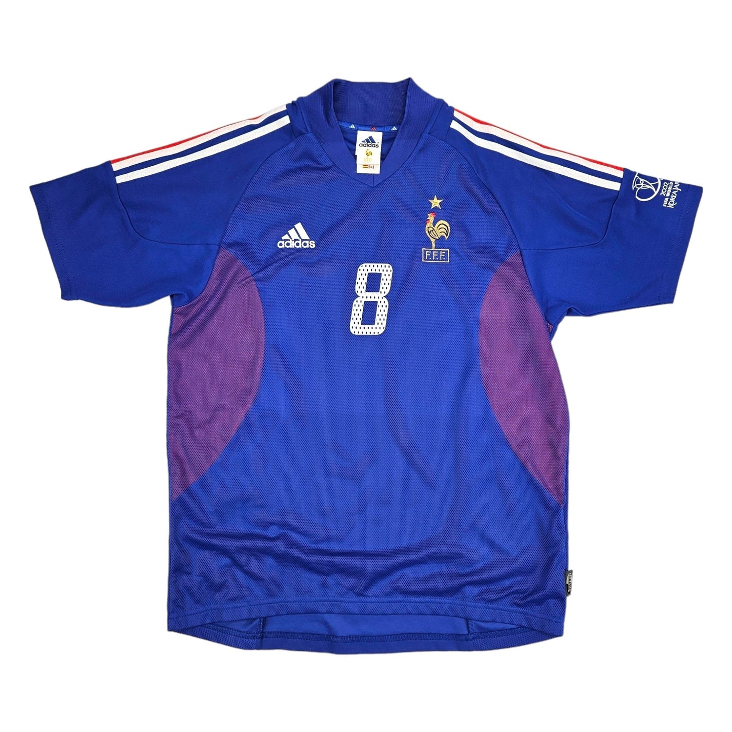 2002/04 France Home Football Shirt (L) Adidas #8 Desailly