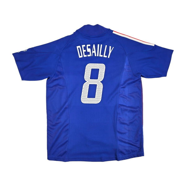 2002/04 France Home Football Shirt (L) Adidas #8 Desailly