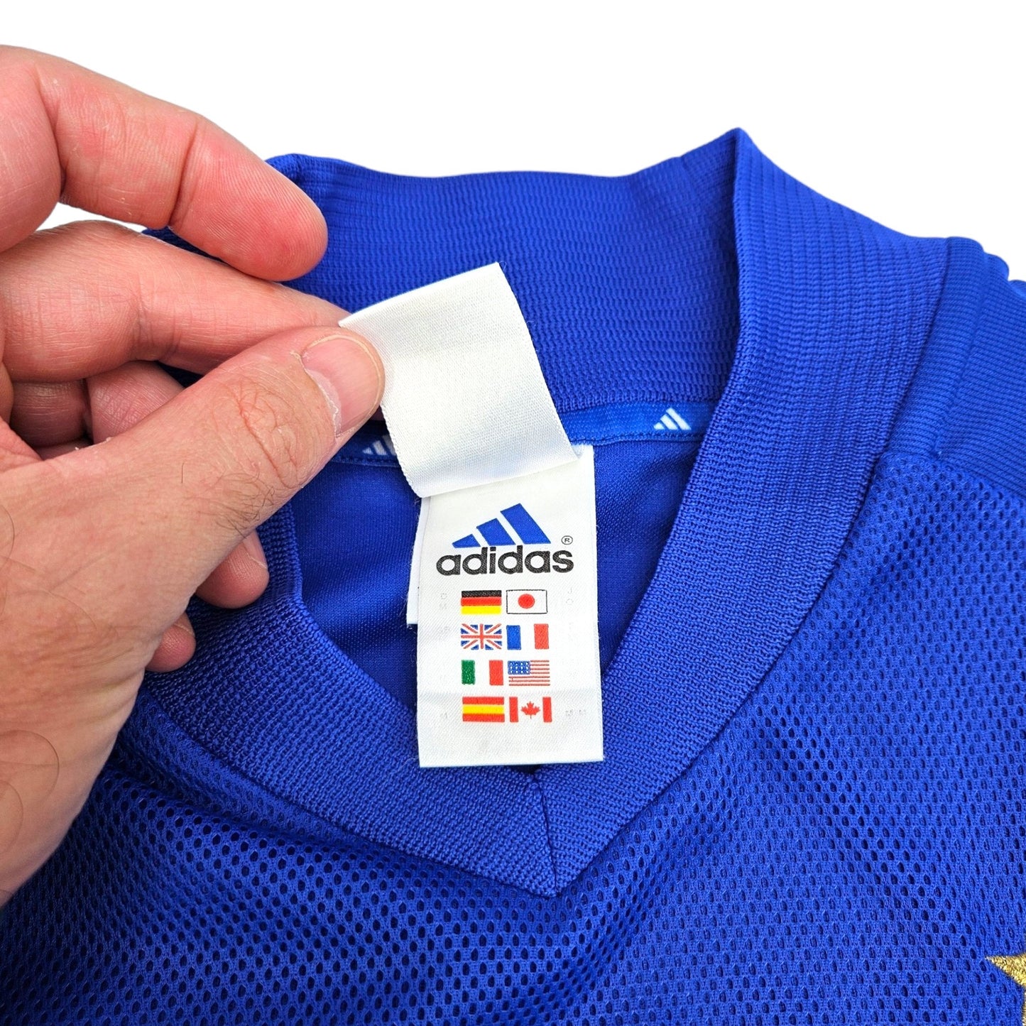 2002/04 France Home Football Shirt (L) Adidas #8 Desailly