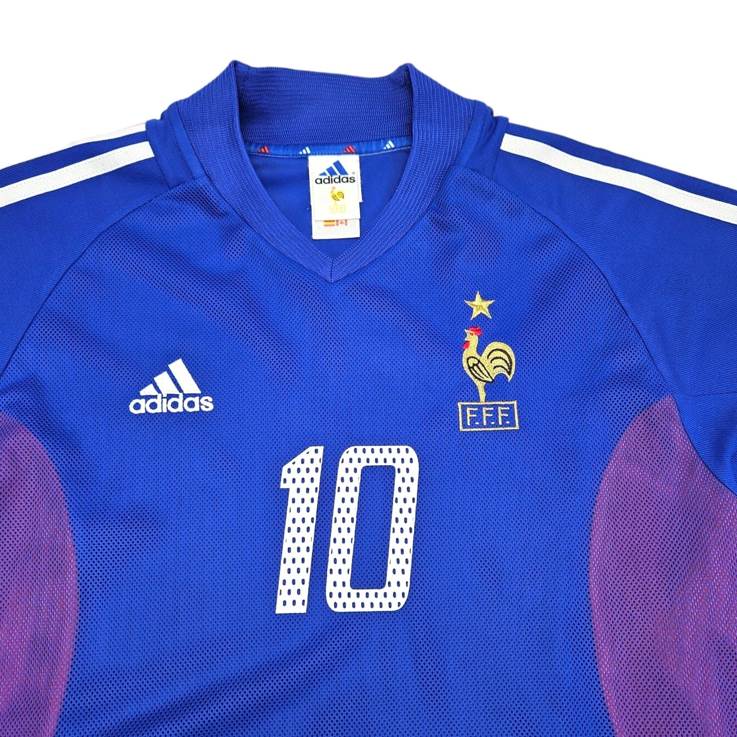 2002/04 France Home Football Shirt (M) Adidas #10 Zidane