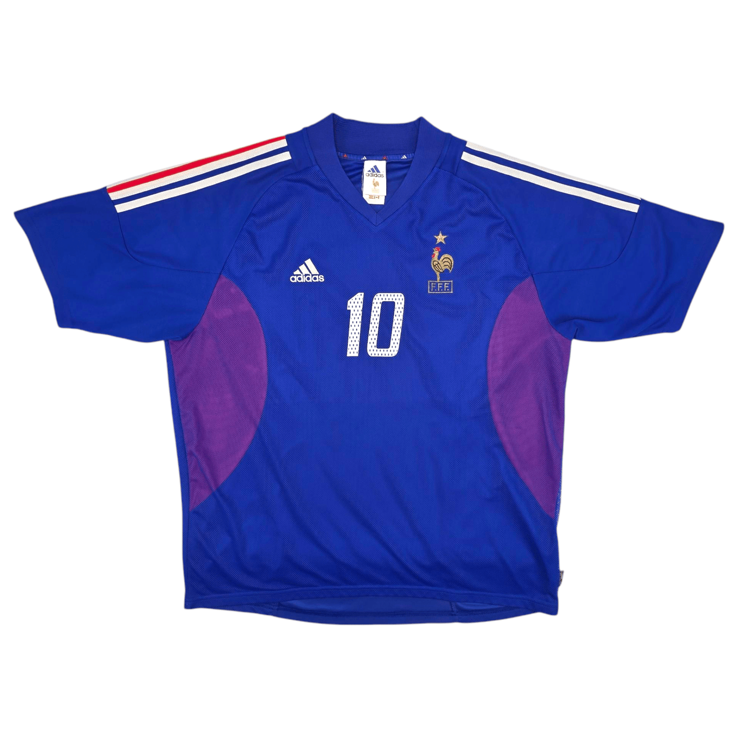 2002/04 France Home Football Shirt (XL) Adidas #10 Zidane