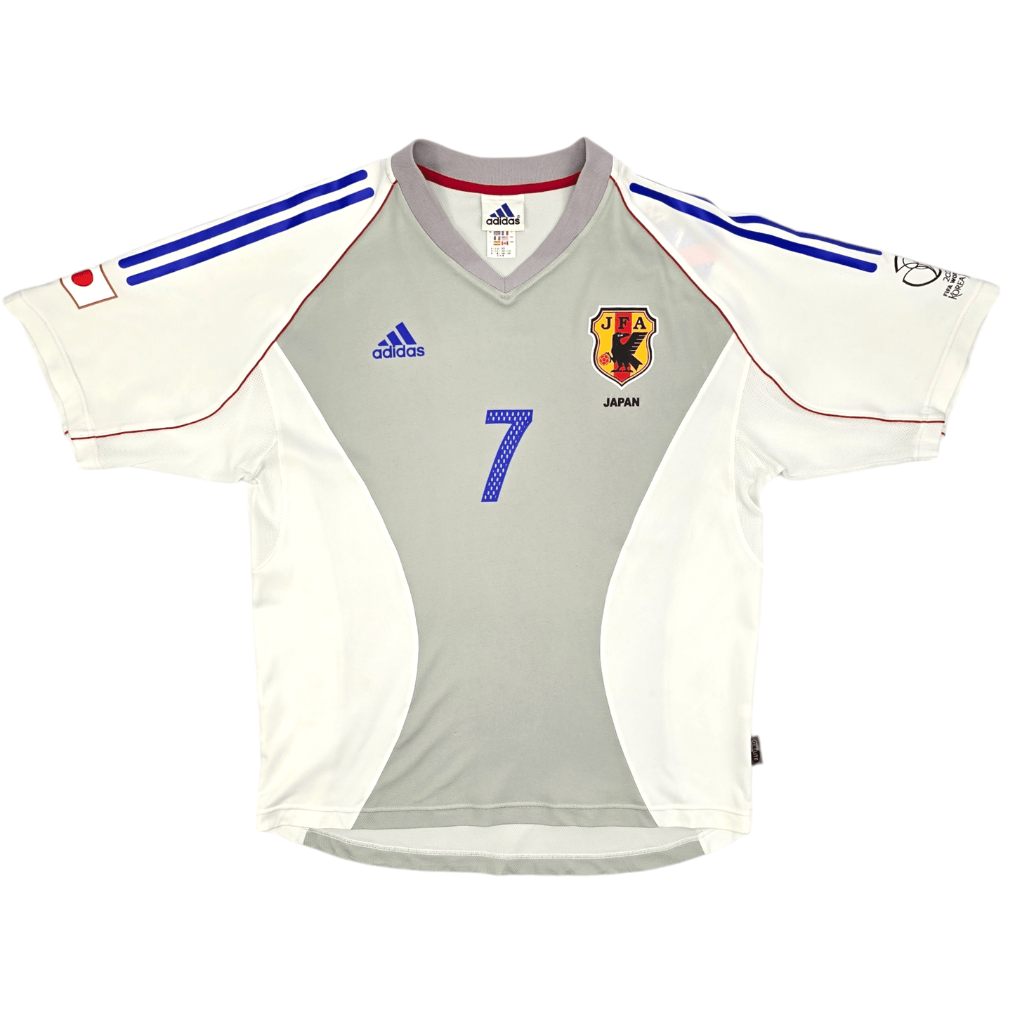 2002/04 Japan Away Football Shirt (L) Adidas #7 Nakata (WC2002)