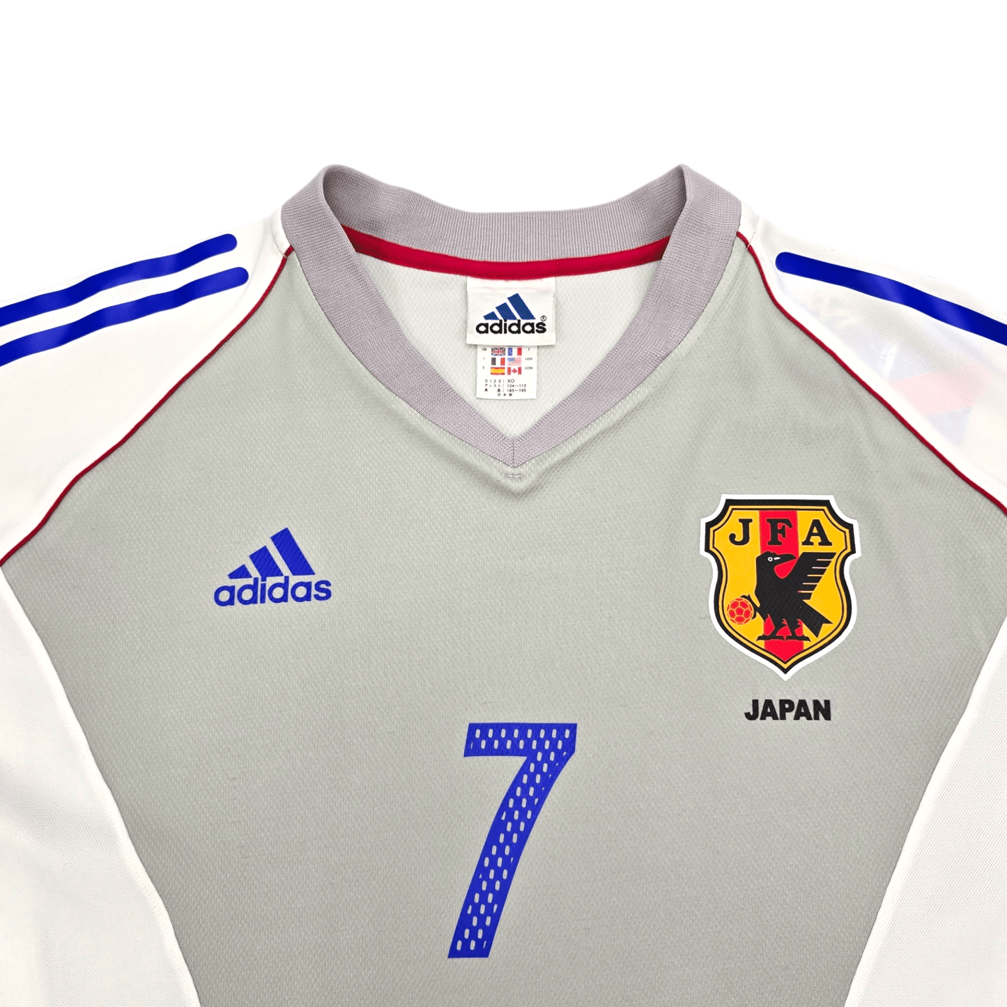 2002/04 Japan Away Football Shirt (L) Adidas #7 Nakata (WC2002)