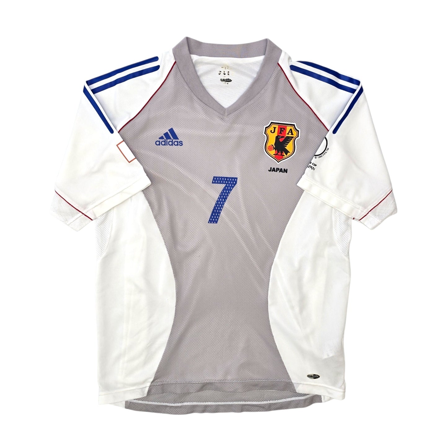 2002/04 Japan Away Football Shirt (M) Adidas #7 Nakata (Player Version)