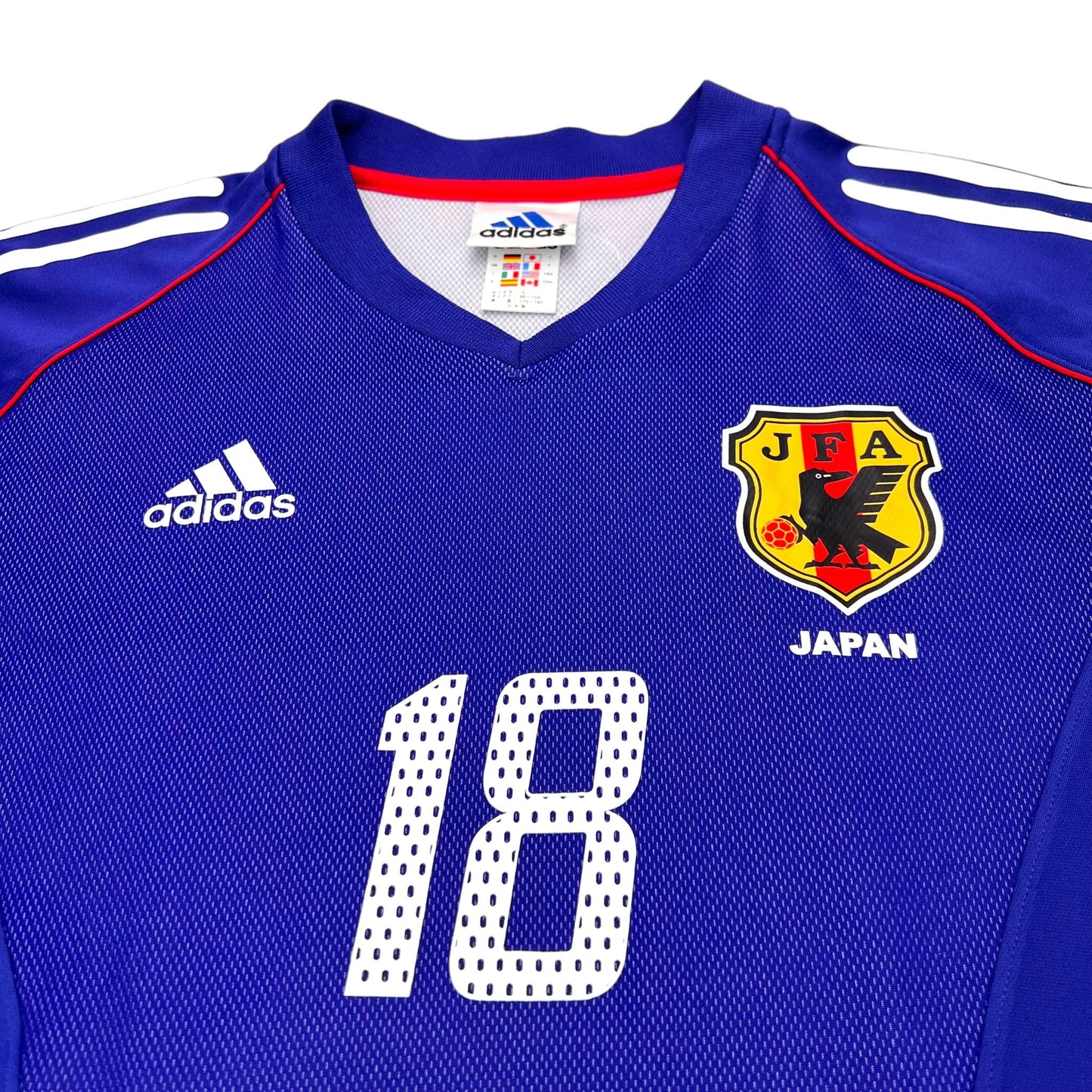2002/04 Japan Home Football Shirt (L) Adidas #18 Ono