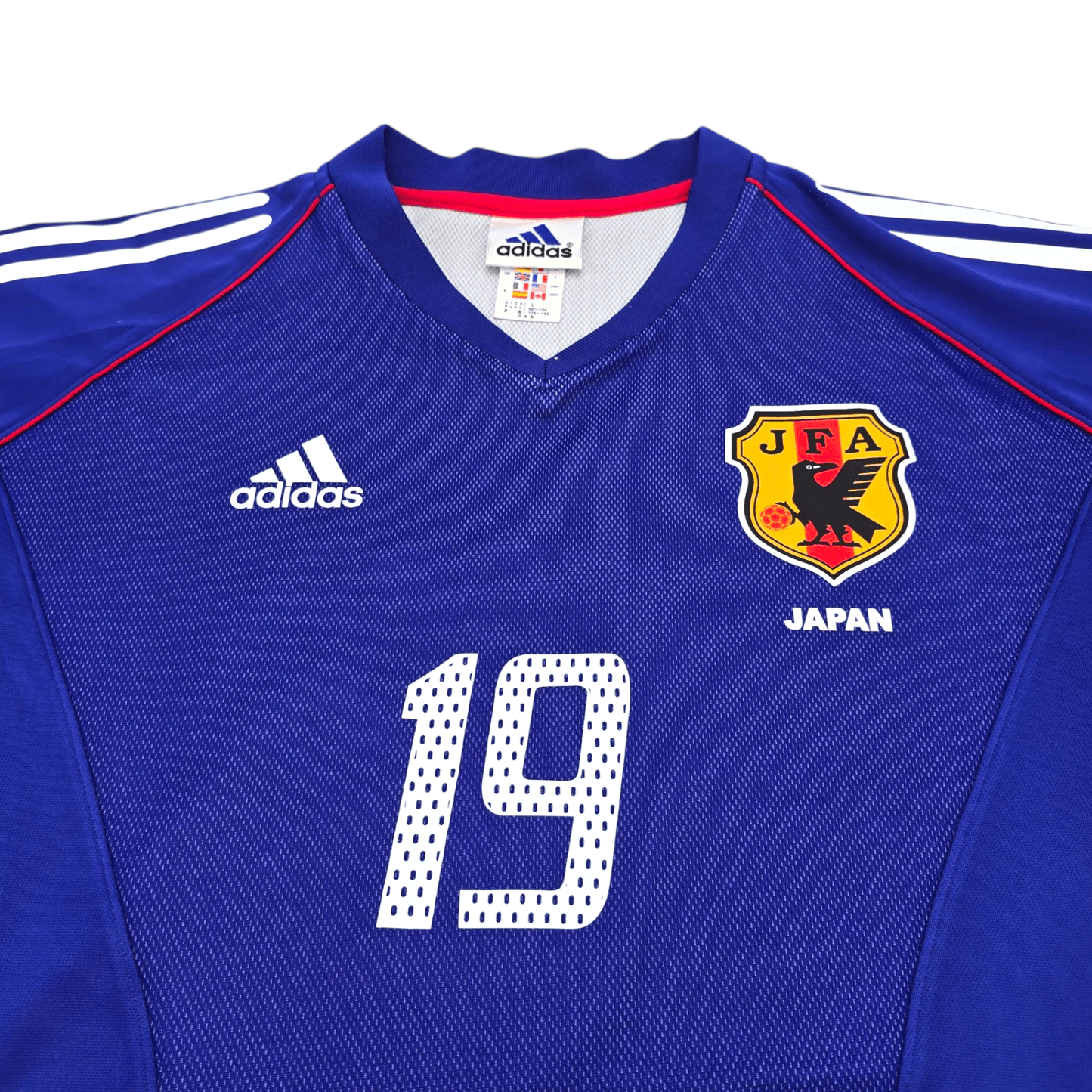2002/04 Japan Home Football Shirt (L) Adidas #19 Ogasawara