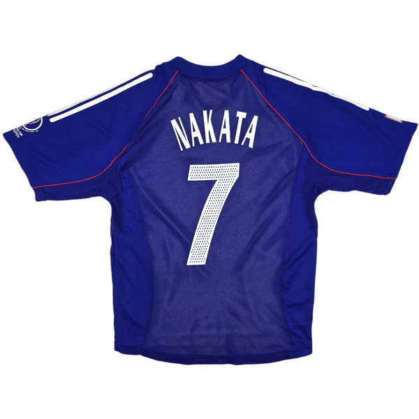 2002/04 Japan Home Football Shirt (L) Adidas #7 Nakata (Player Issue)