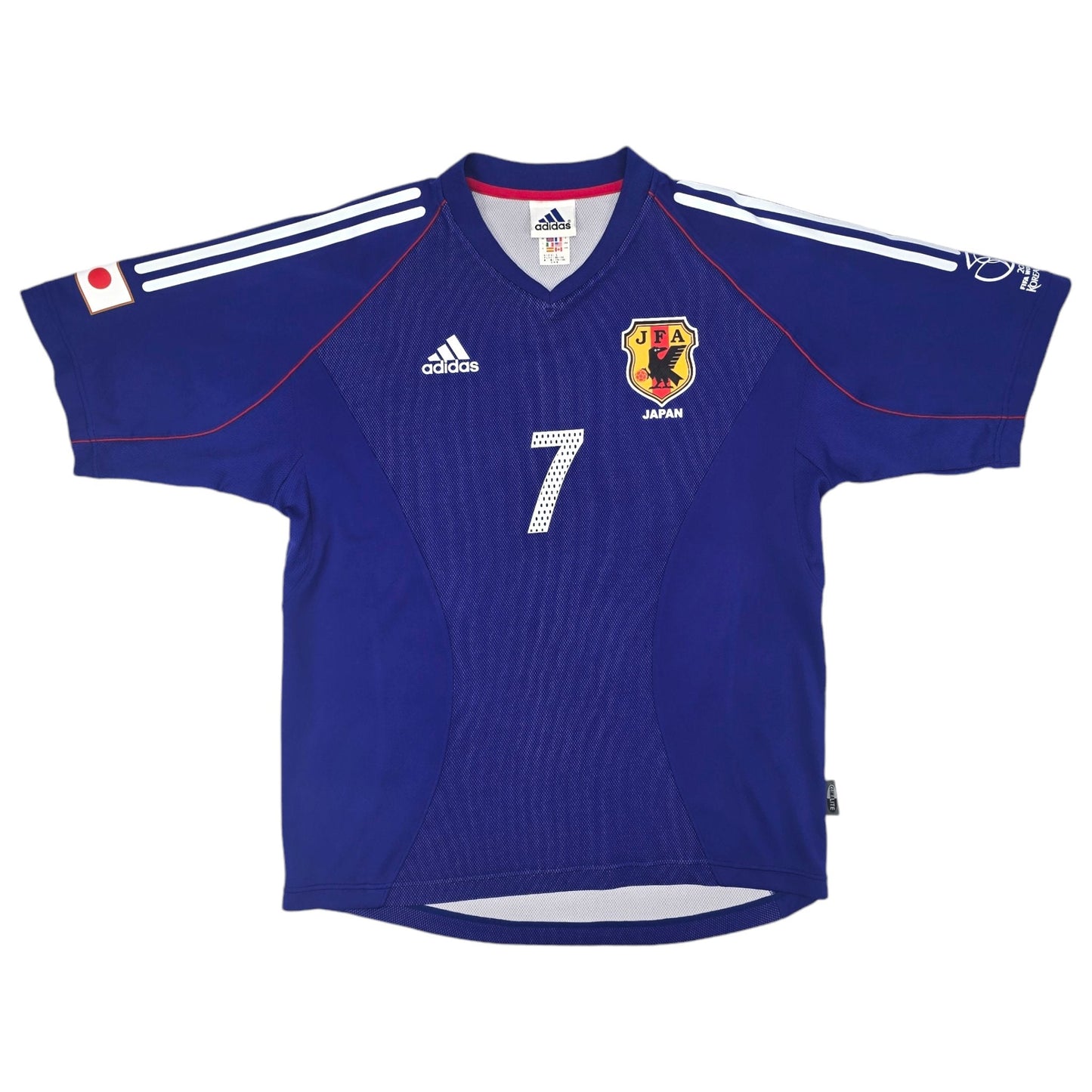 2002/04 Japan Home Football Shirt (L) Adidas #7 Nakata (WC2002)
