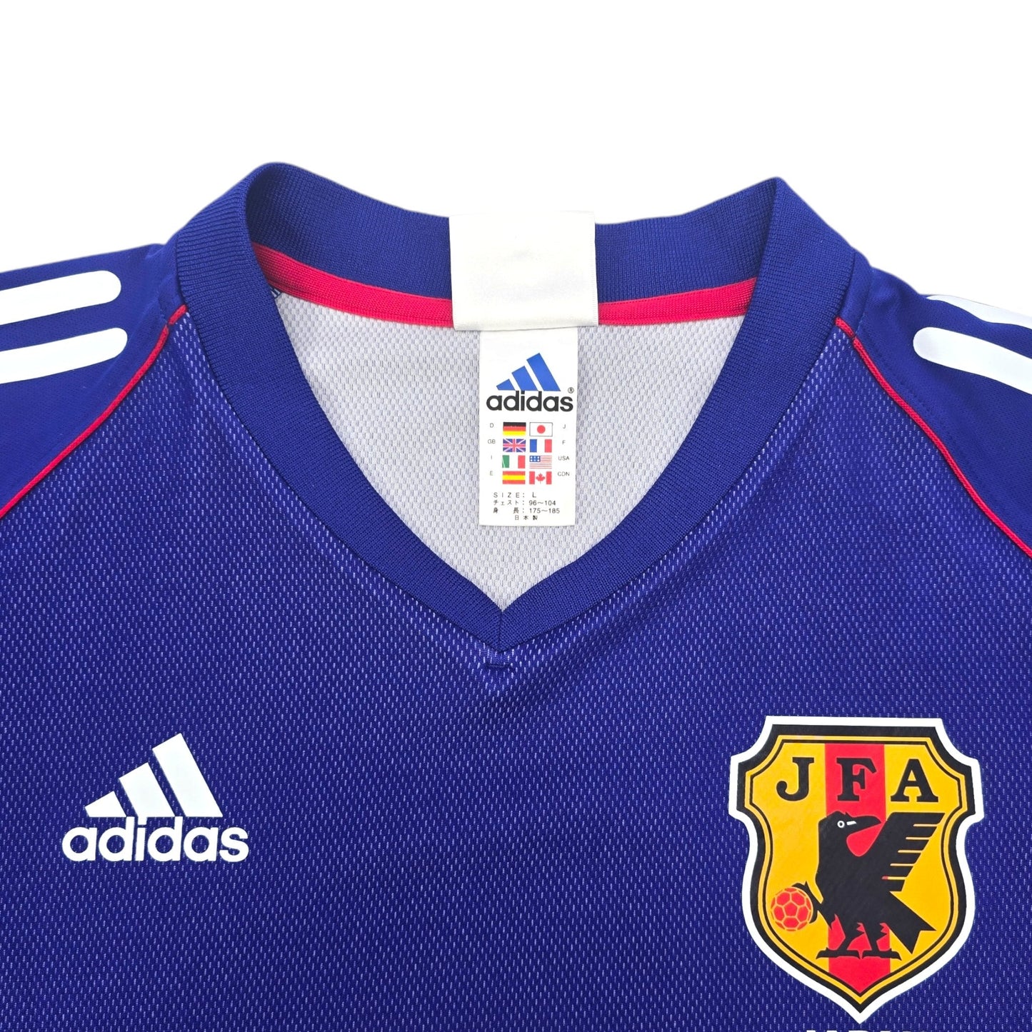 2002/04 Japan Home Football Shirt (L) Adidas #7 Nakata (WC2002)