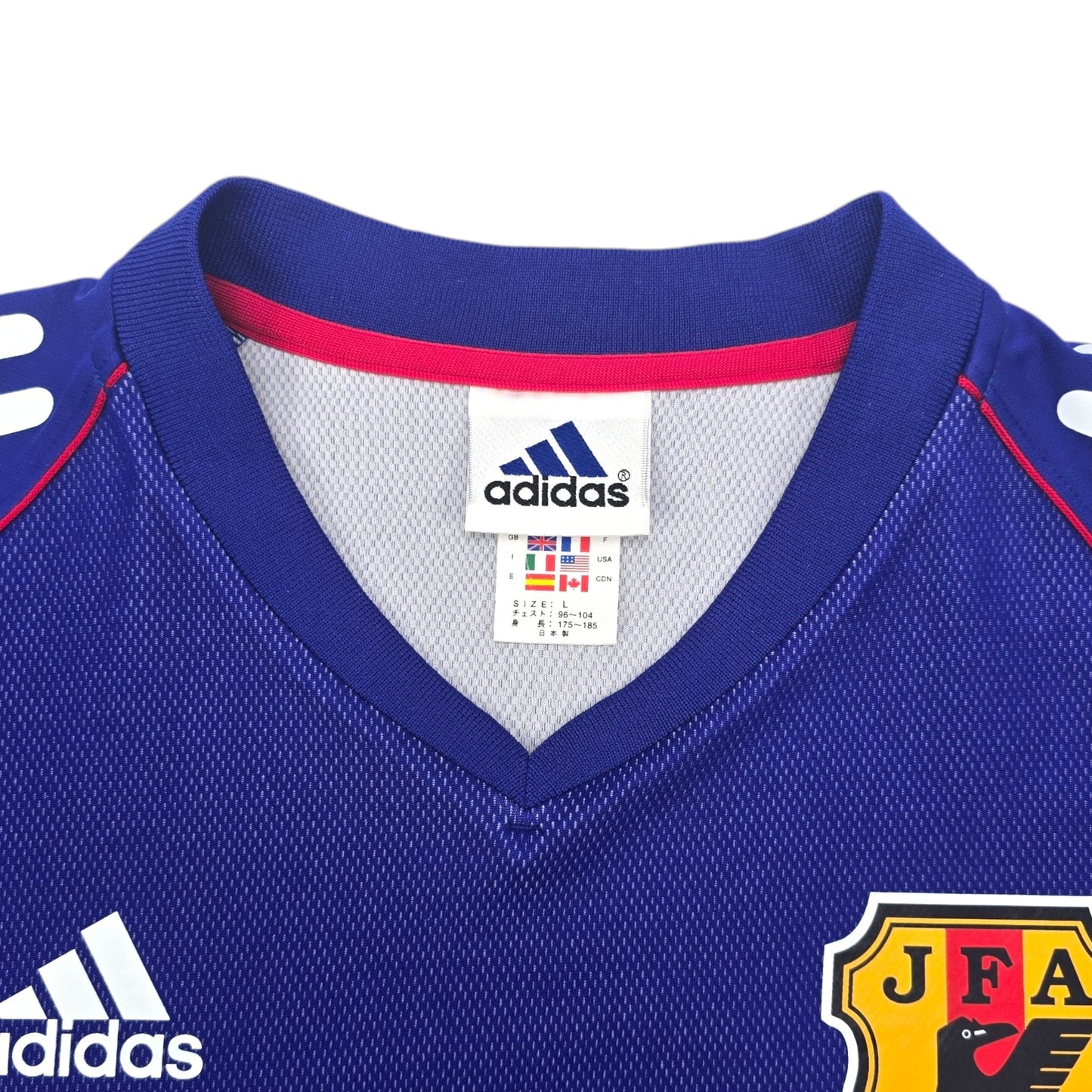 2002/04 Japan Home Football Shirt (L) Adidas #7 Nakata (WC2002)