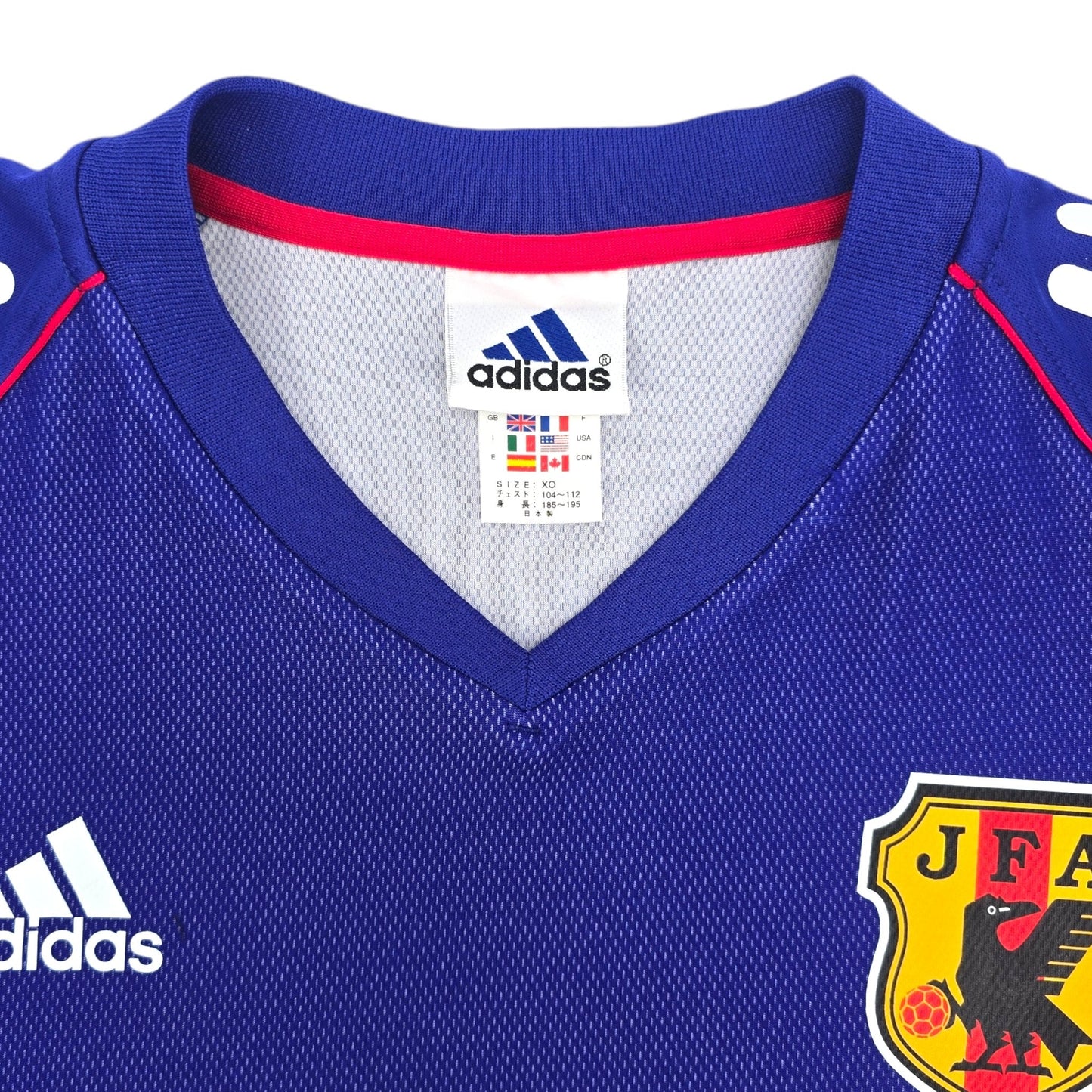 2002/04 Japan Home Football Shirt (L) Adidas #7 Nakata (WC2002)