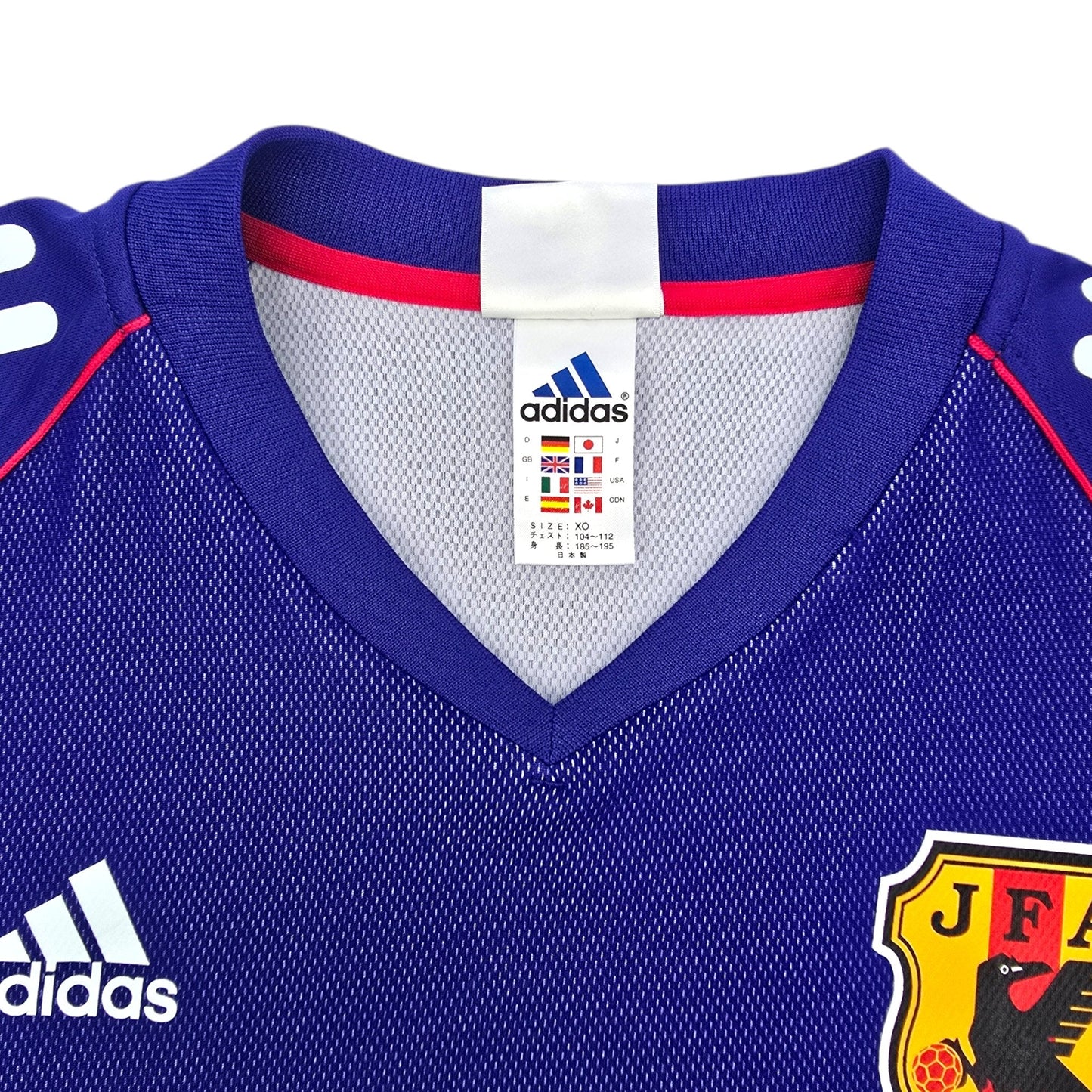 2002/04 Japan Home Football Shirt (L) Adidas #7 Nakata (WC2002)