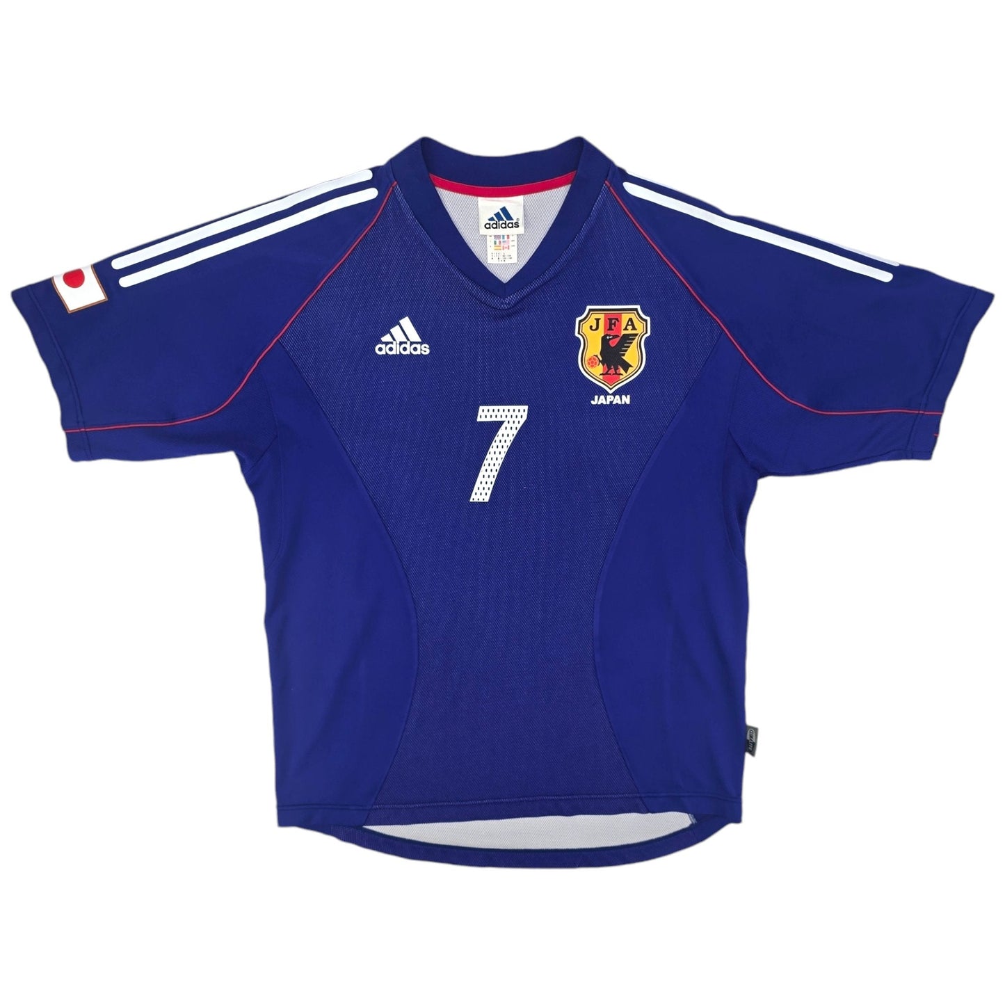 2002/04 Japan Home Football Shirt (L) Adidas #7 Nakata (WC2002)