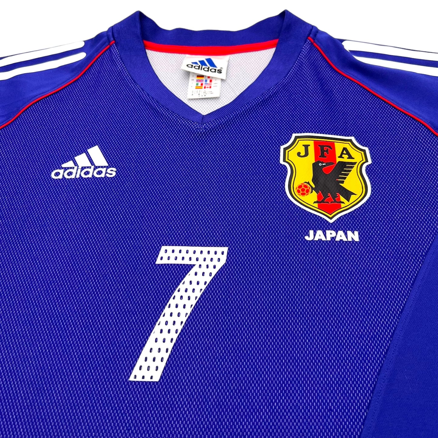 2002/04 Japan Home Football Shirt (M) Adidas #7 Nakata