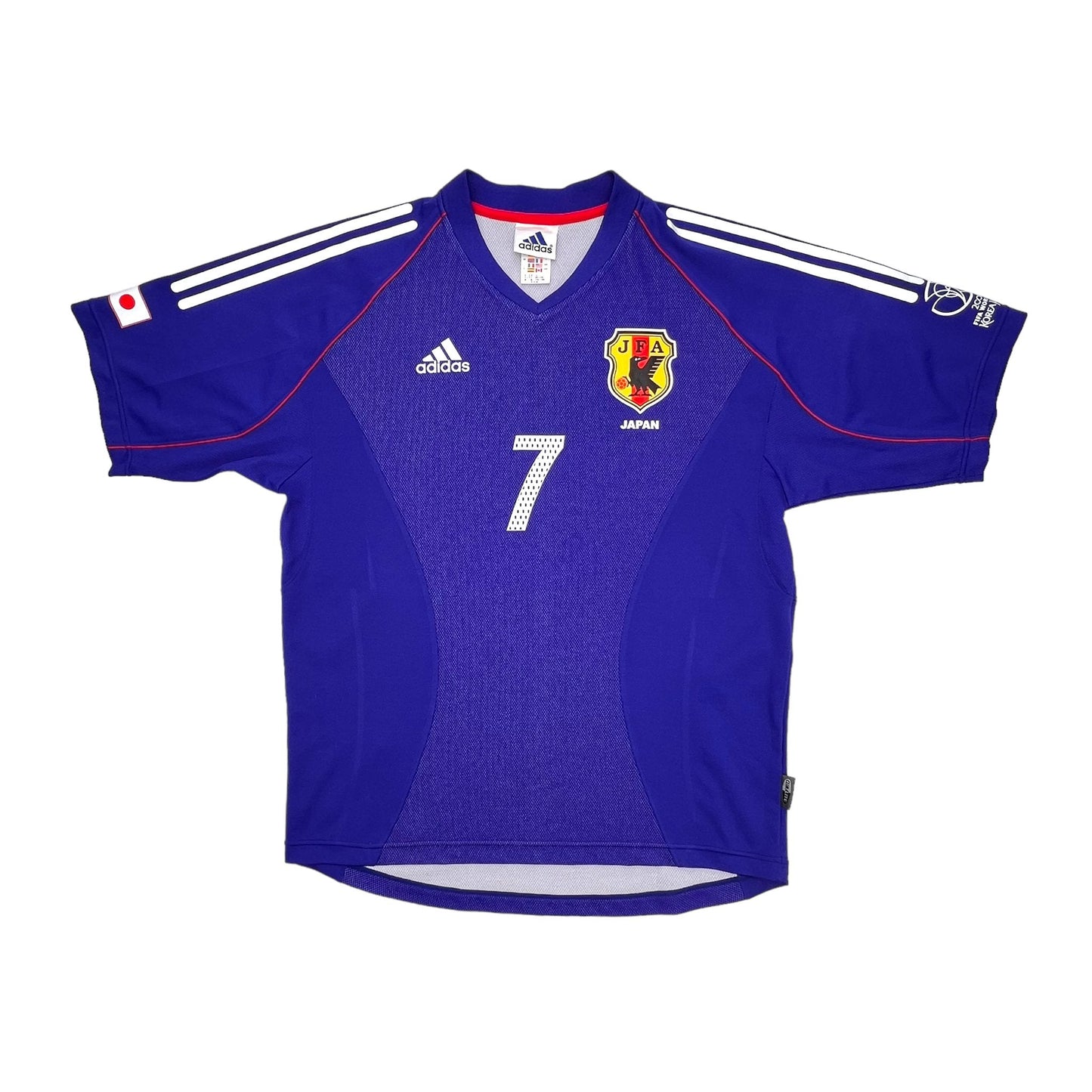 2002/04 Japan Home Football Shirt (M) Adidas #7 Nakata