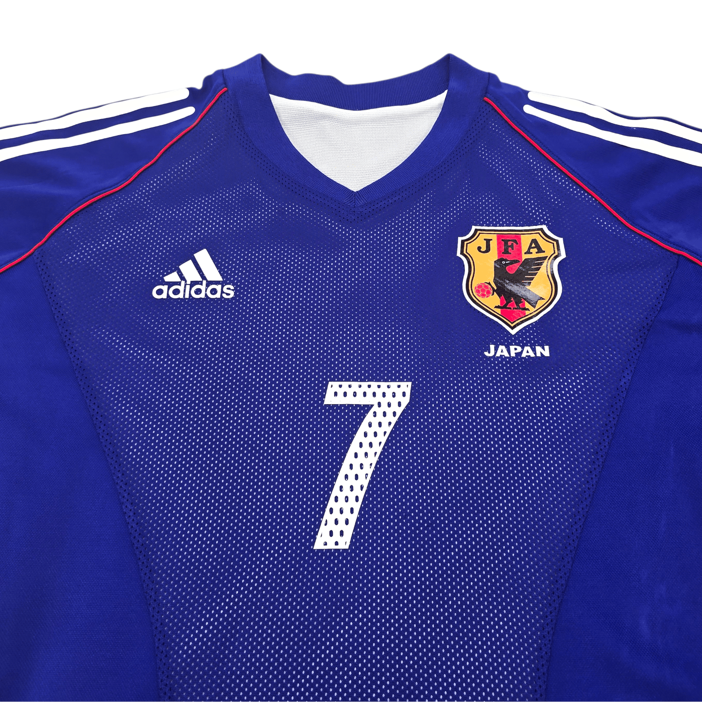 2002/04 Japan Home Football Shirt (M) Adidas #7 Nakata (Player Version)