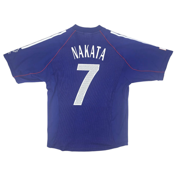 2002/04 Japan Home Football Shirt (M) Adidas #7 Nakata (WC2002)