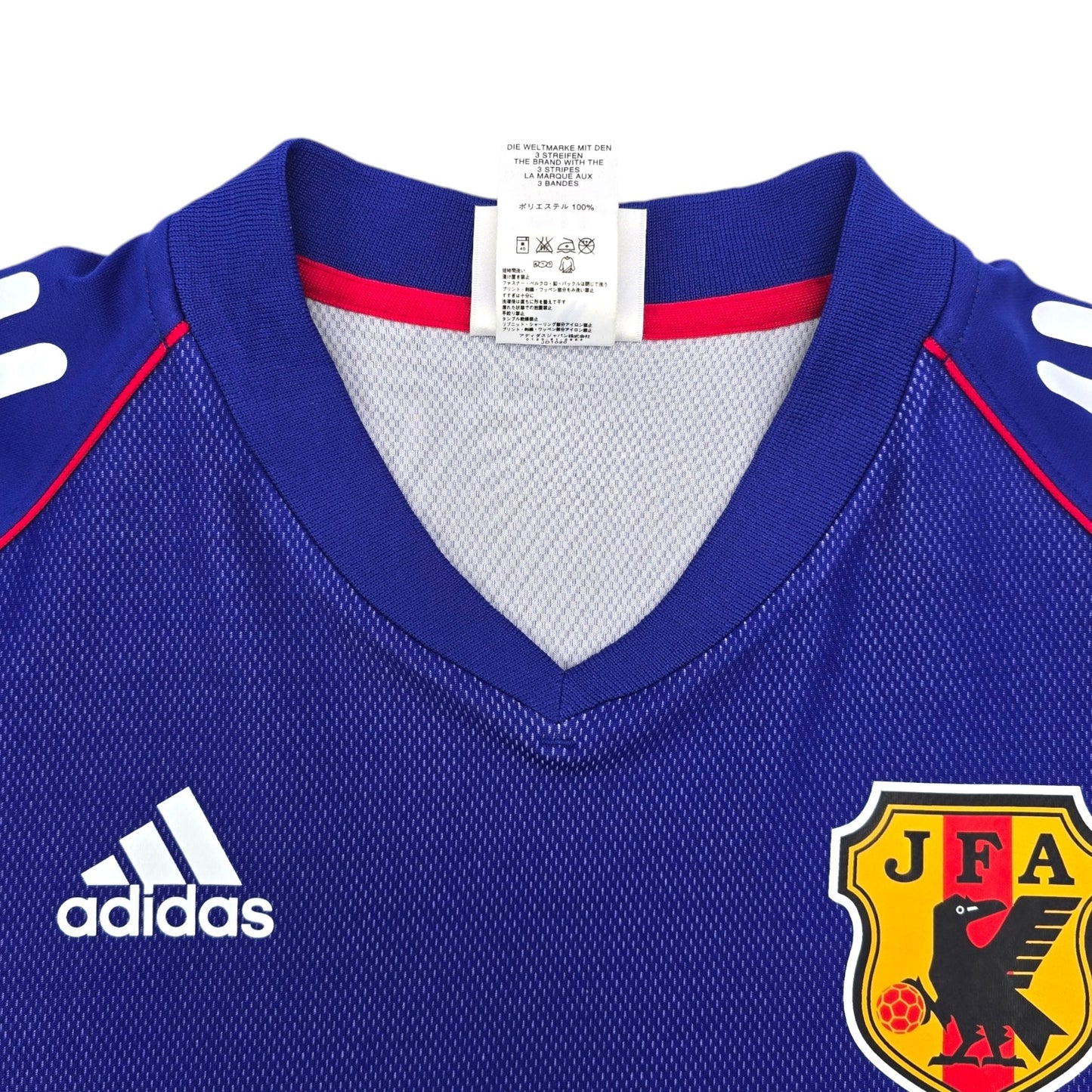 2002/04 Japan Home Football Shirt (M) Adidas #7 Nakata (WC2002)