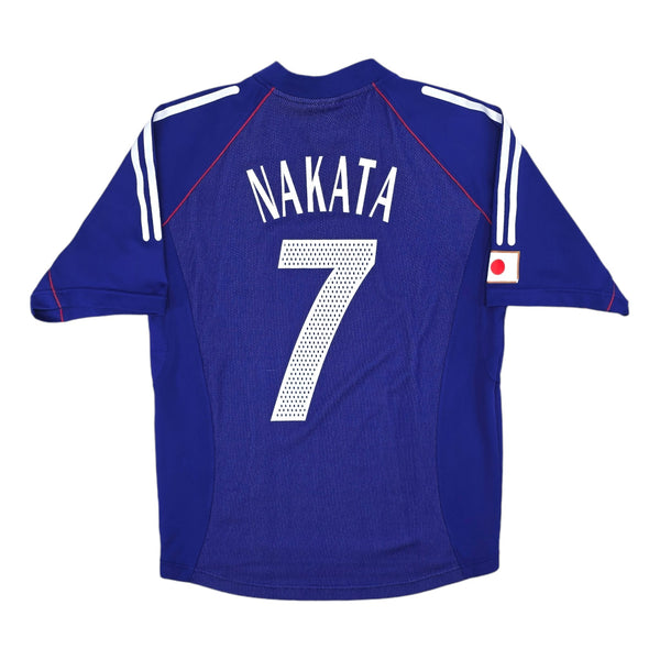2002/04 Japan Home Football Shirt (M) Adidas #7 Nakata (WC2002)