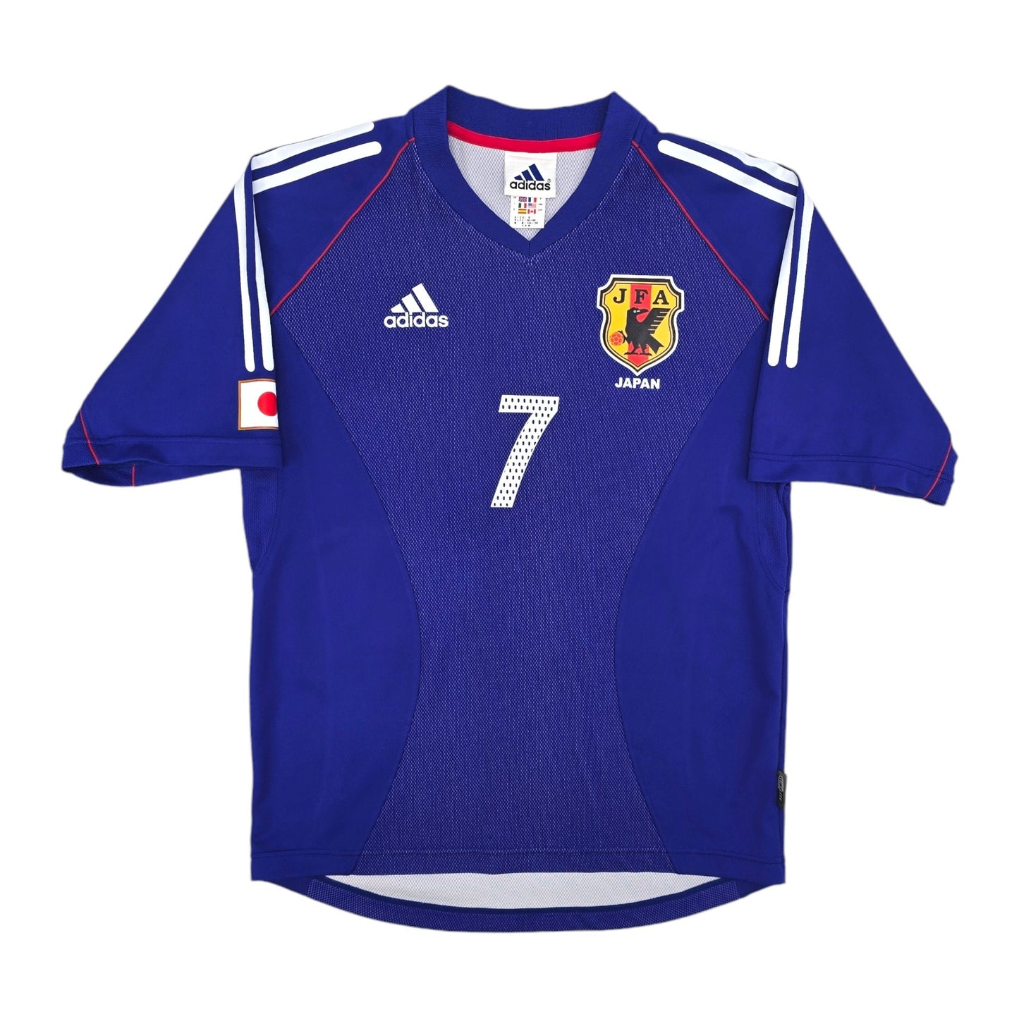 2002/04 Japan Home Football Shirt (S) Adidas #7 Nakata (WC2002)