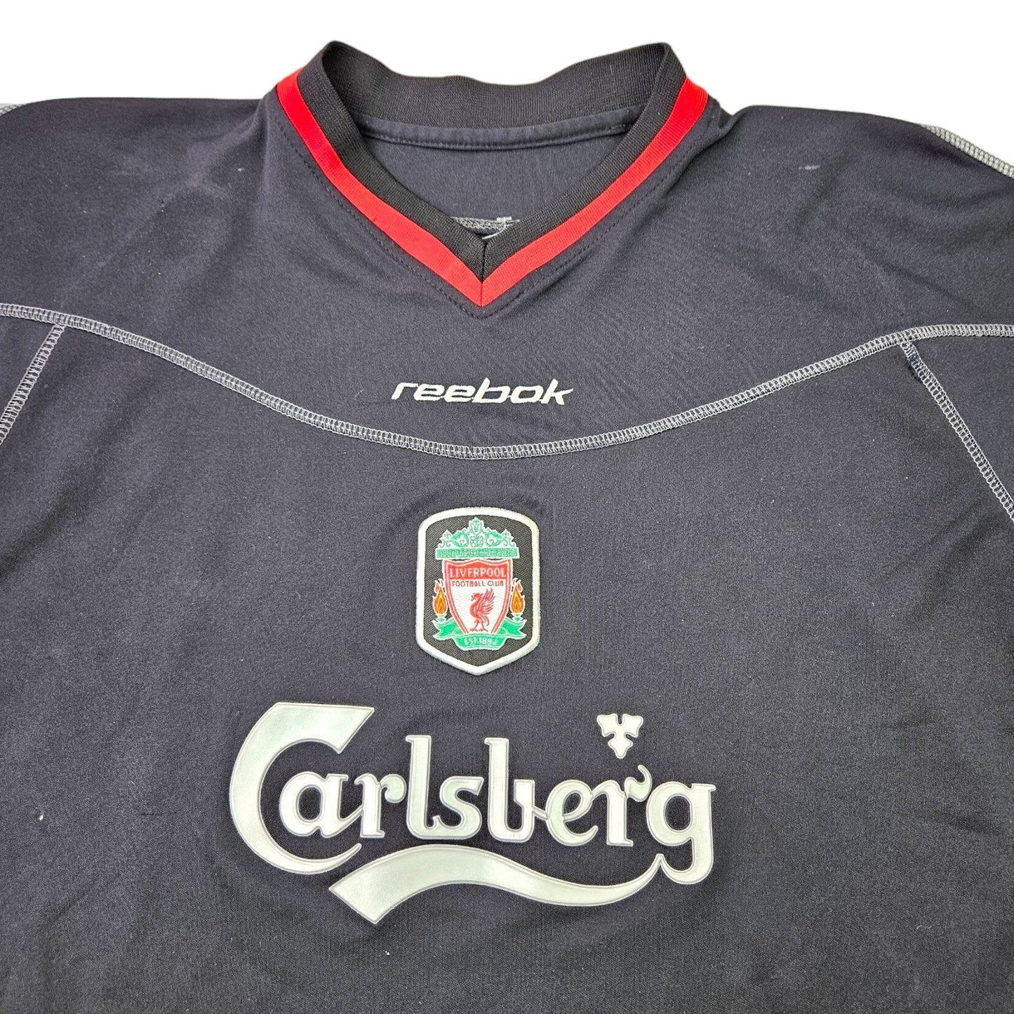 2002/04 Liverpool Away Football Shirt (M) Reebok #17 Gerrard
