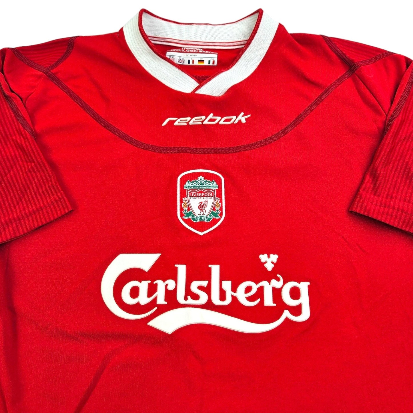 2002/04 Liverpool Home Football Shirt (M) Reebok #4 Hyypia
