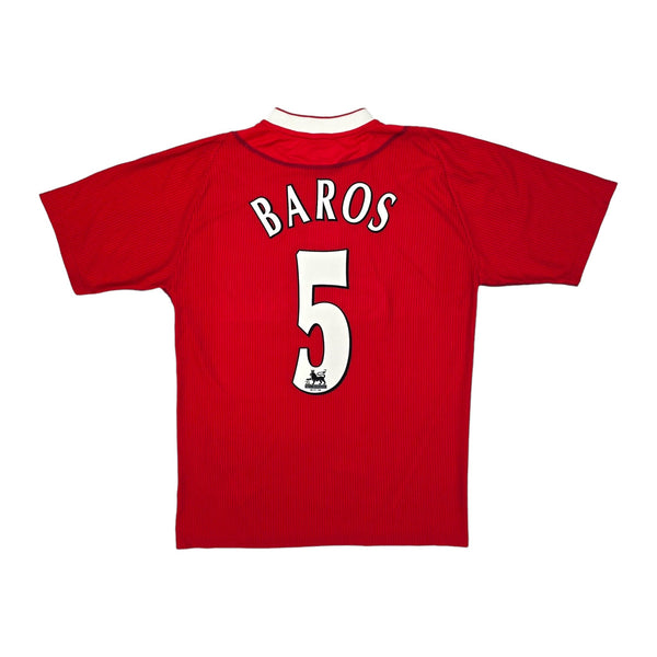 2002/04 Liverpool Home Football Shirt (M) Reebok #5 Baros