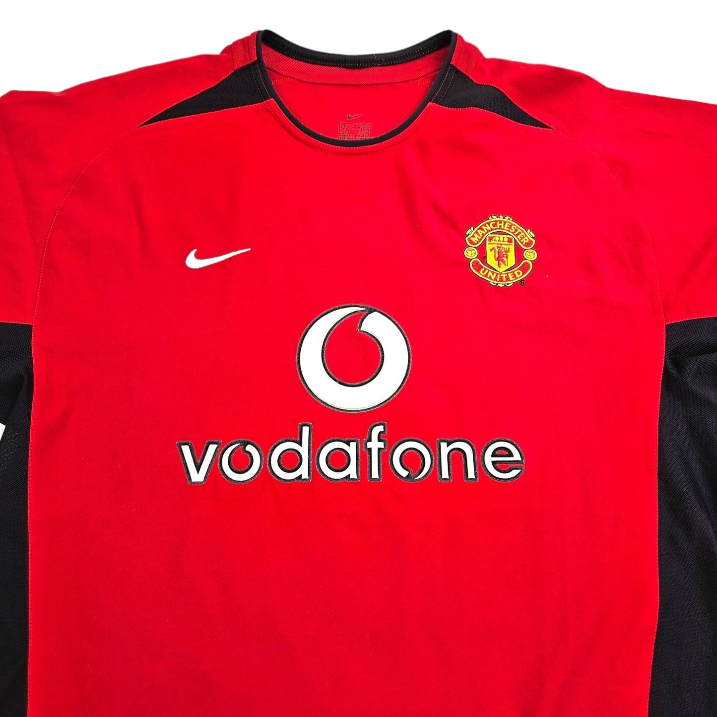 2002/04 Manchester United Home Football Shirt (L) Nike #4 Veron