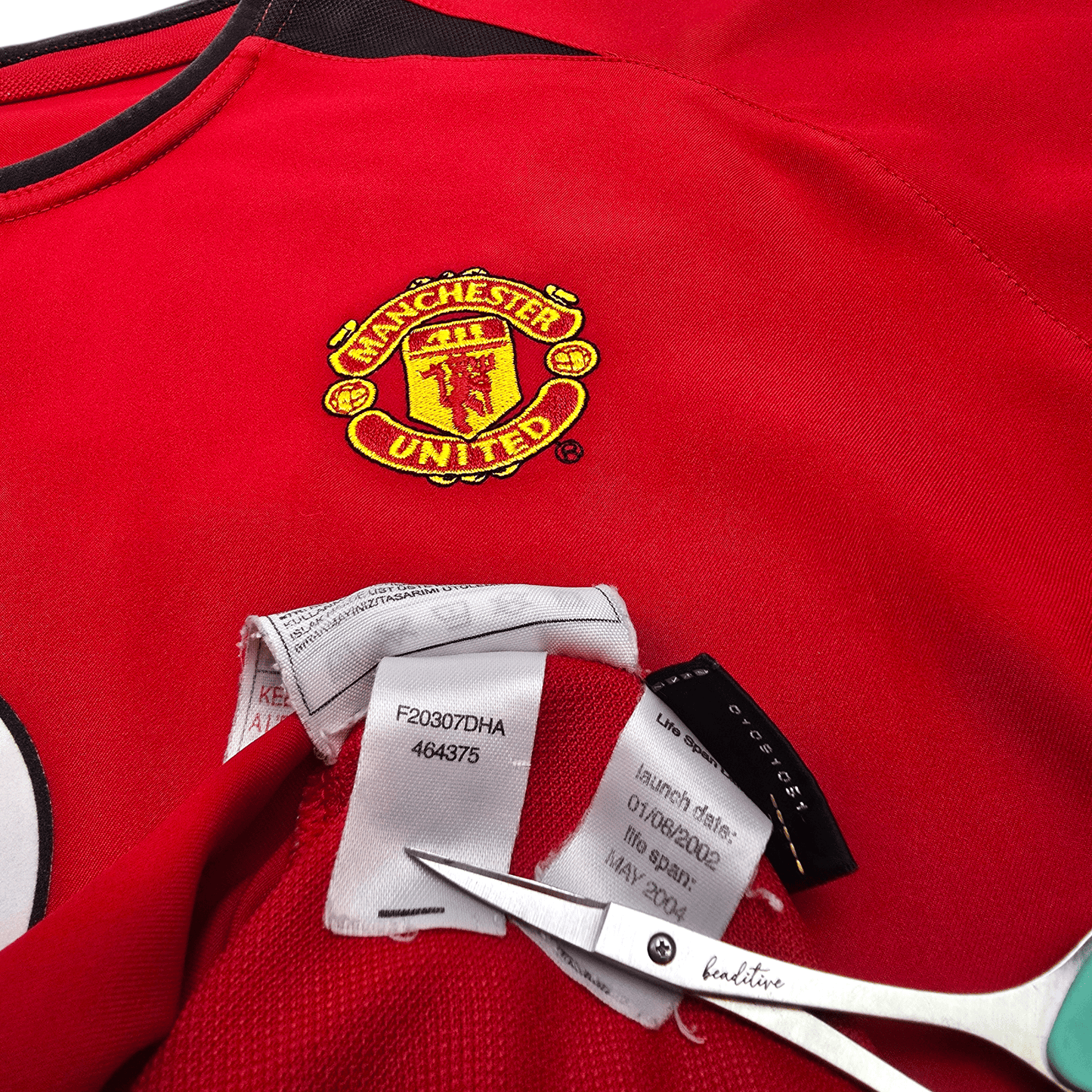 2002/04 Manchester United Home Football Shirt (S) Nike #7 Ronaldo