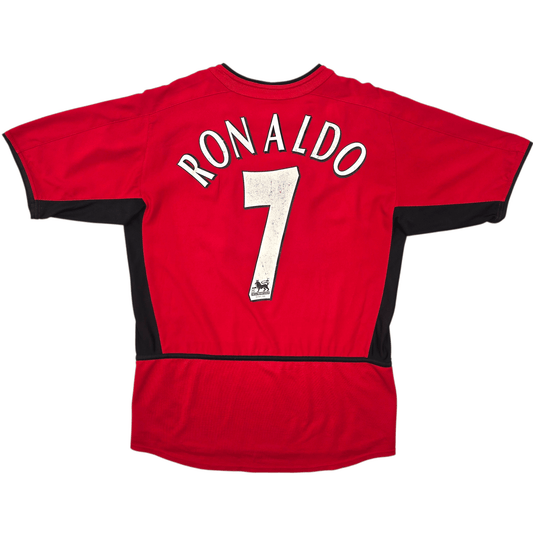 2002/04 Manchester United Home Football Shirt (S) Nike #7 Ronaldo