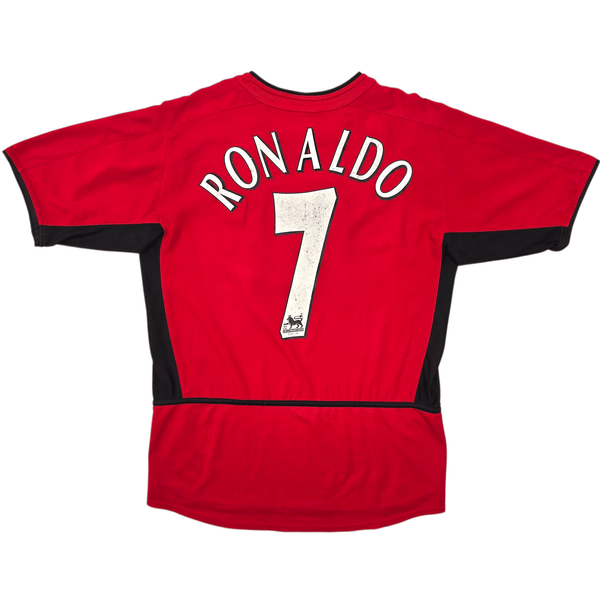 2002/04 Manchester United Home Football Shirt (S) Nike #7 Ronaldo