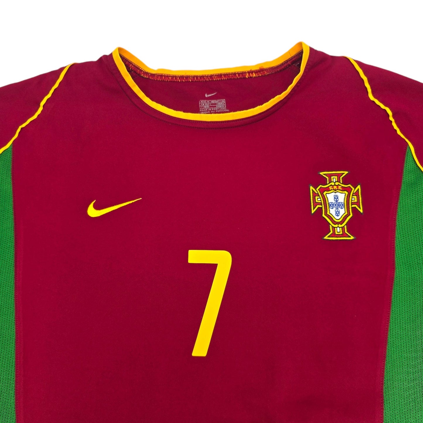 2002/04 Portugal Home Football Shirt (M) Nike #7 Figo