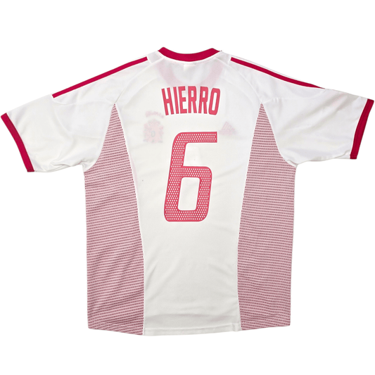 2002/04 Spain Away Football Shirt (L) Adidas #6 Hierro