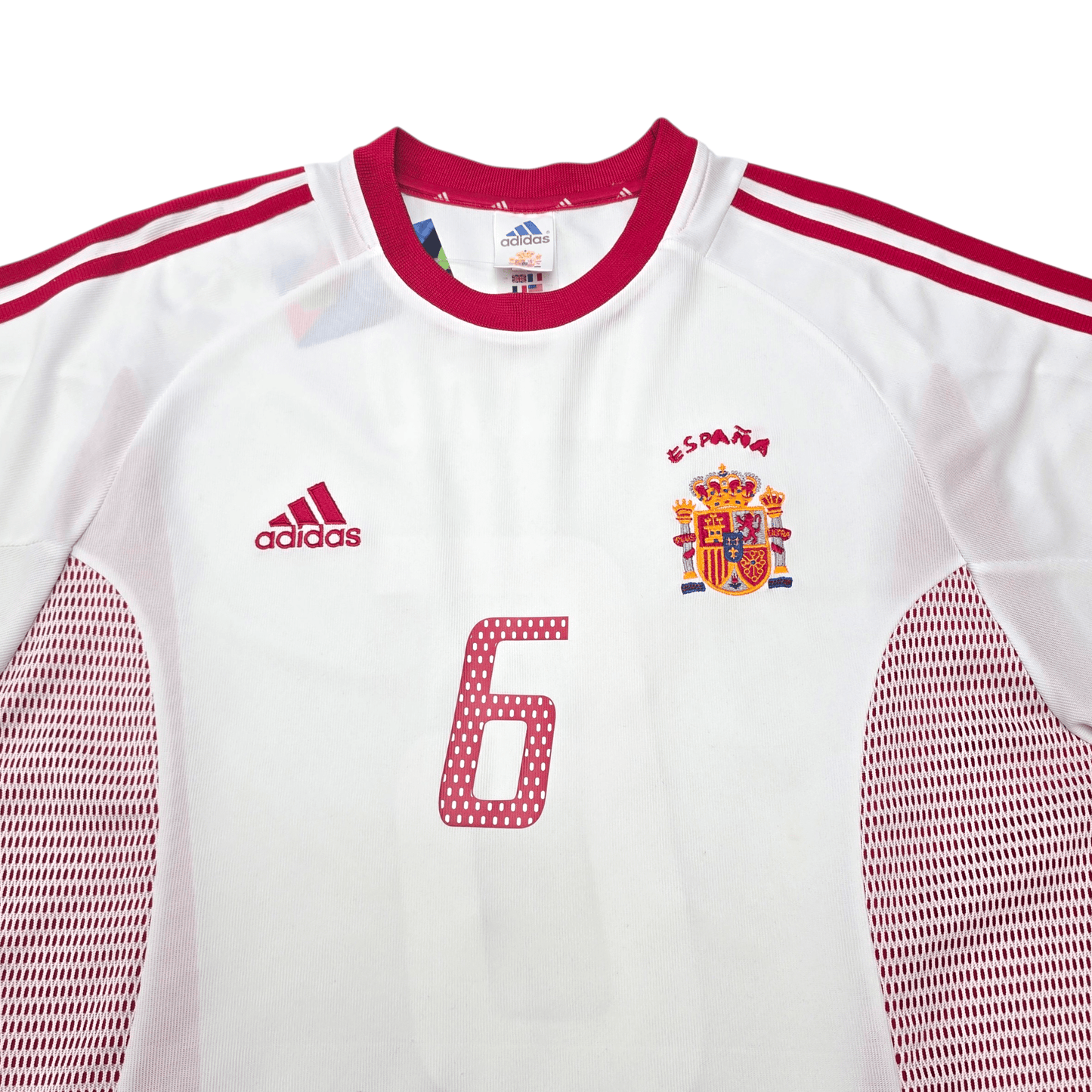2002/04 Spain Away Football Shirt (L) Adidas #6 Hierro