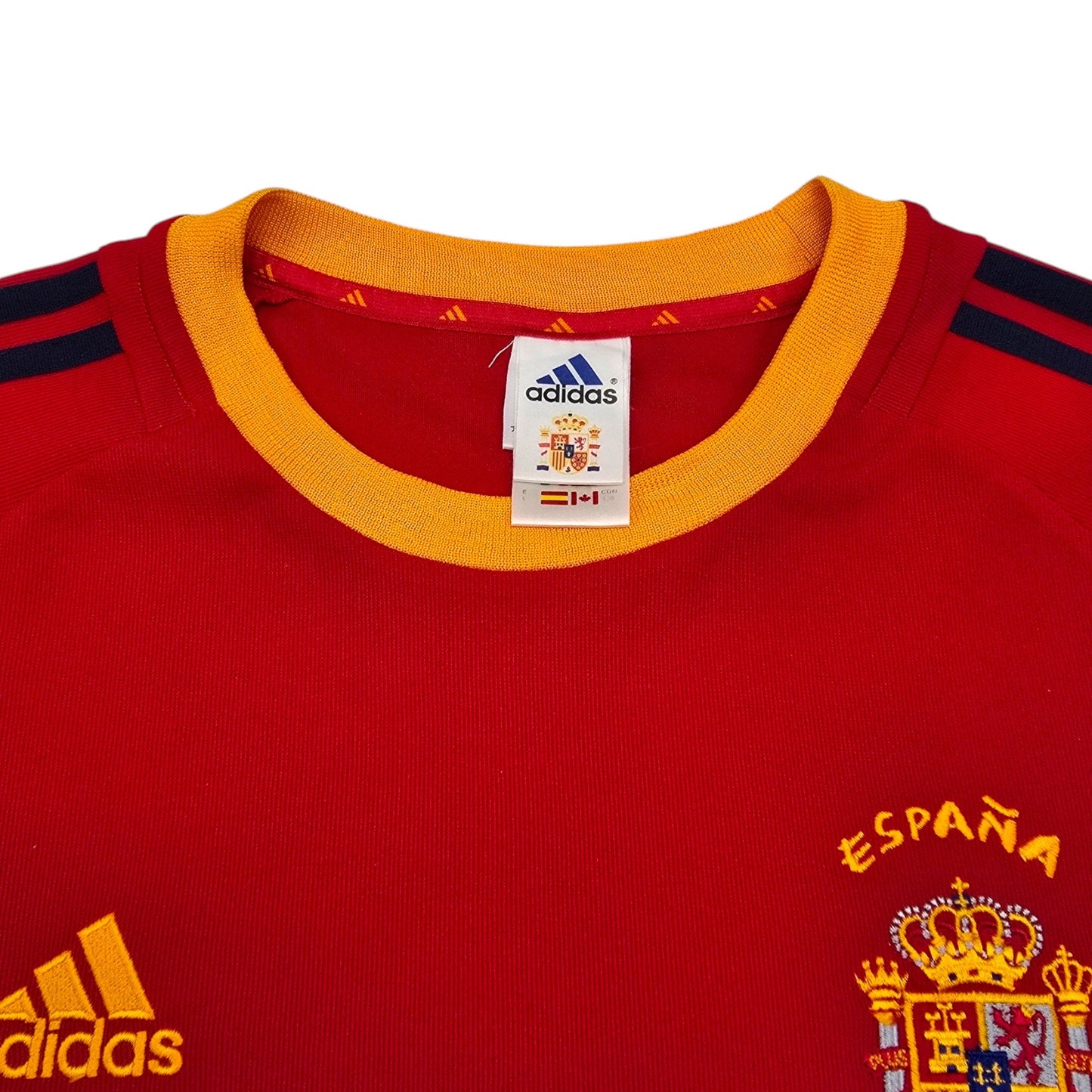 2002/04 Spain Home Football Shirt (L) Adidas #21 Enrique (WC2002)