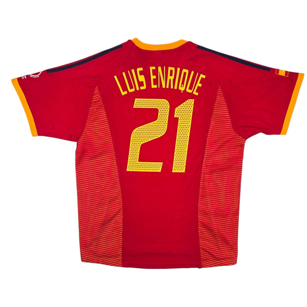2002/04 Spain Home Football Shirt (L) Adidas #21 Enrique (WC2002)