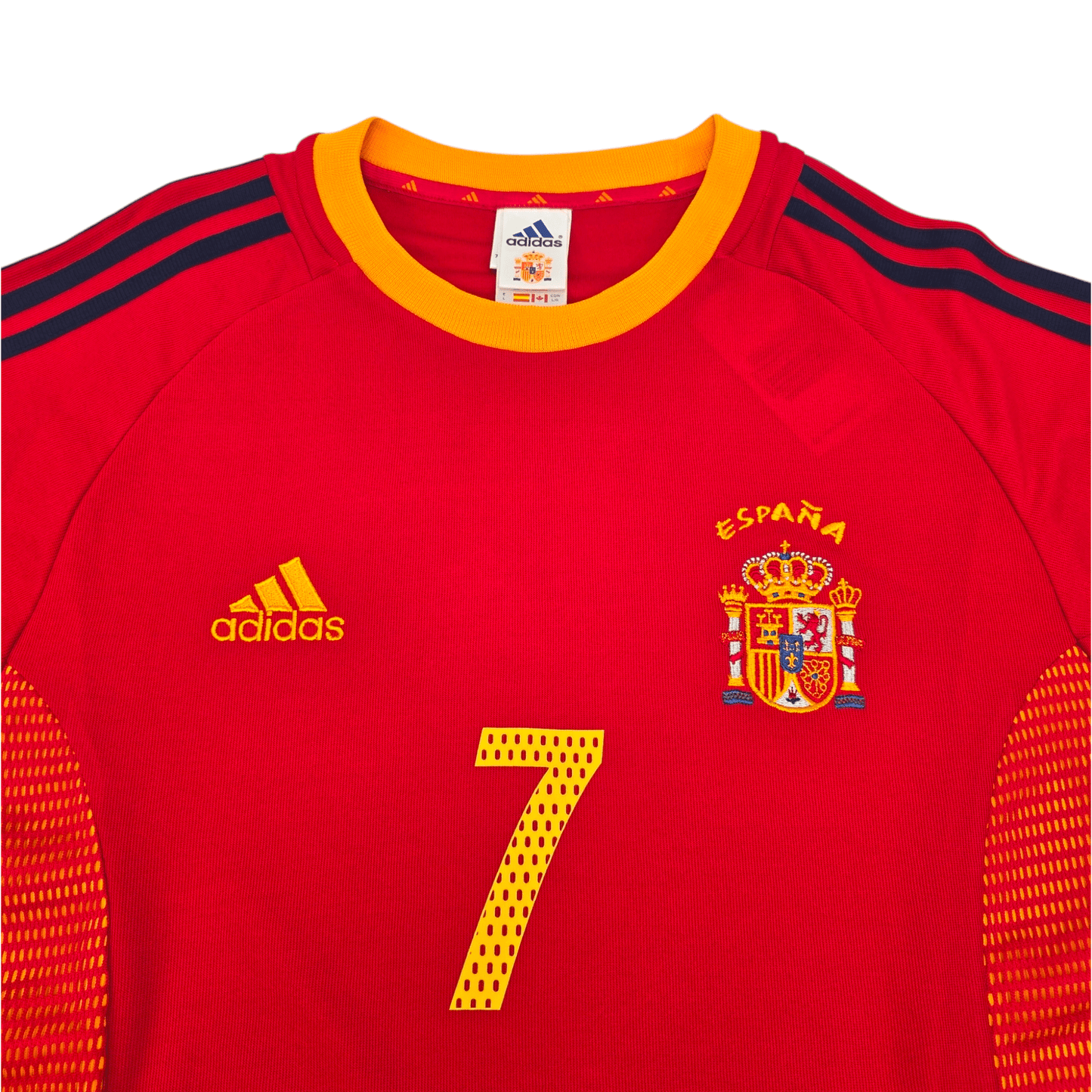 2002/04 Spain Home Football Shirt (L) Adidas #7 Raul