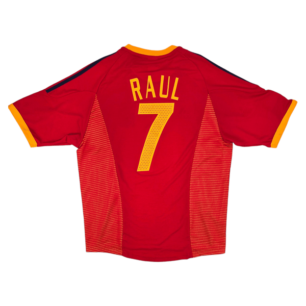 2002/04 Spain Home Football Shirt (L) Adidas #7 Raul