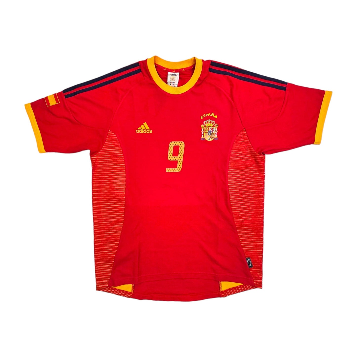 2002/04 Spain Home Football Shirt (M) Adidas # 9 Morientes