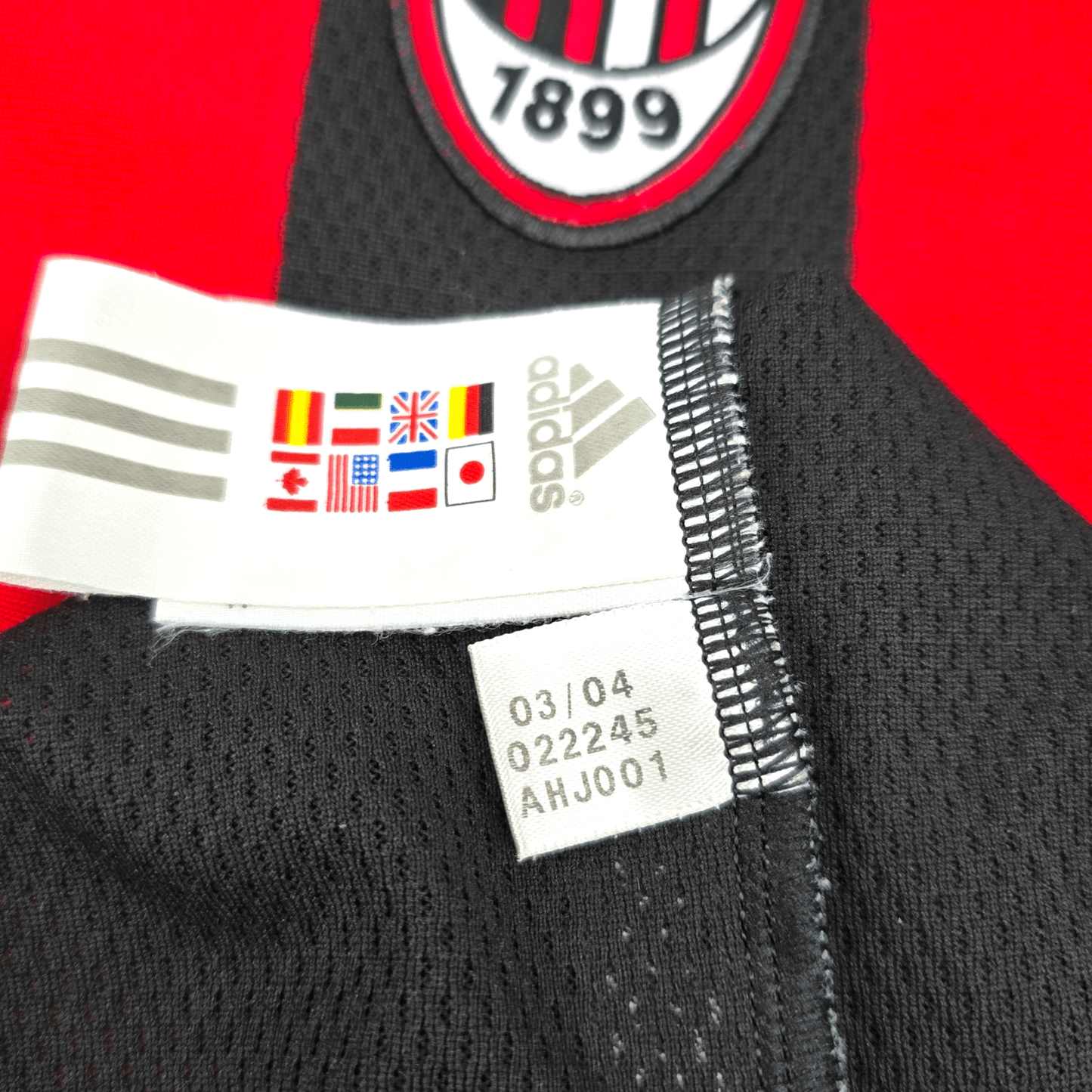 2003/04 AC Milan Home Football Shirt (L) Adidas #3 Maldini