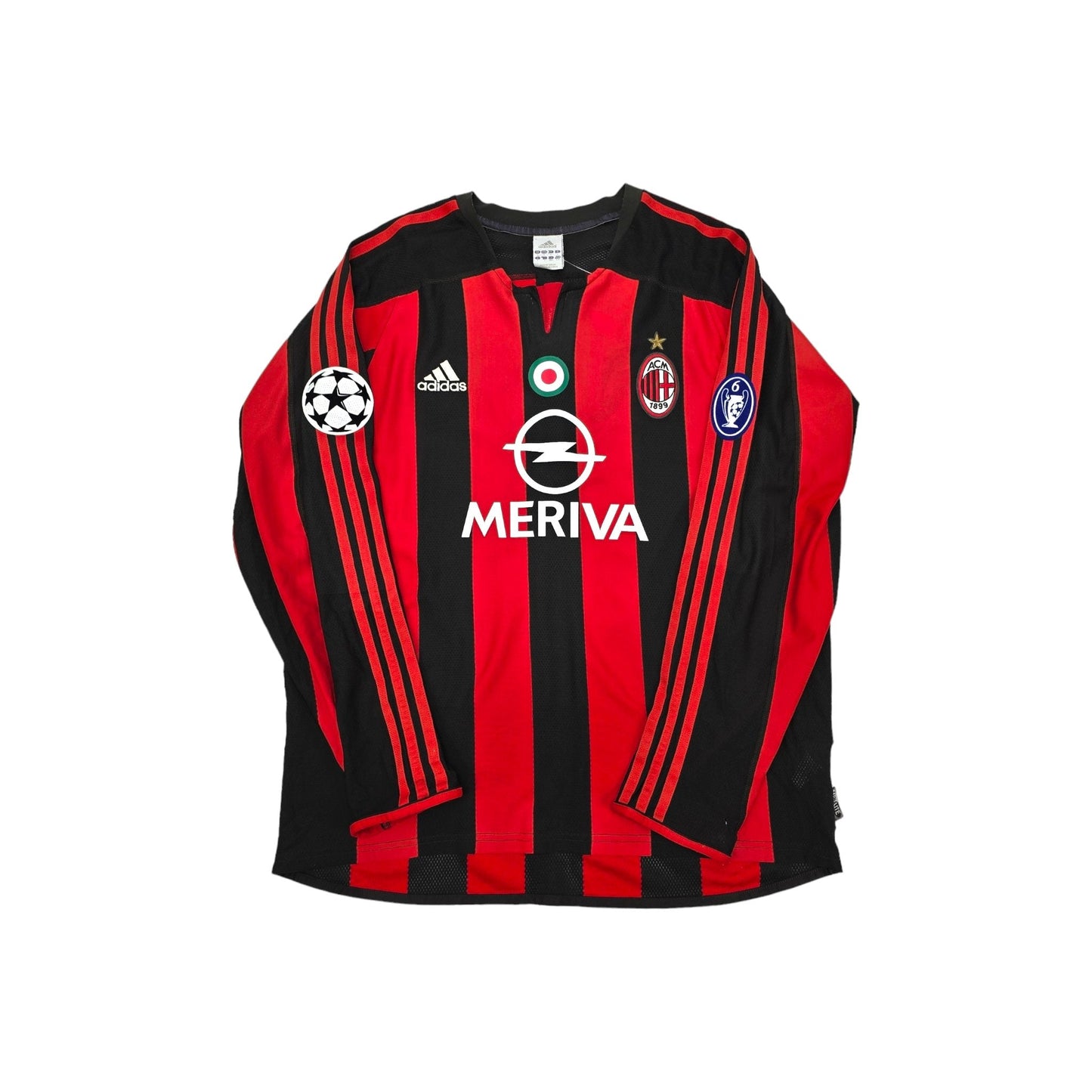 2003/04 AC Milan Home Football Shirt (L) Adidas # 7 Shevchenko