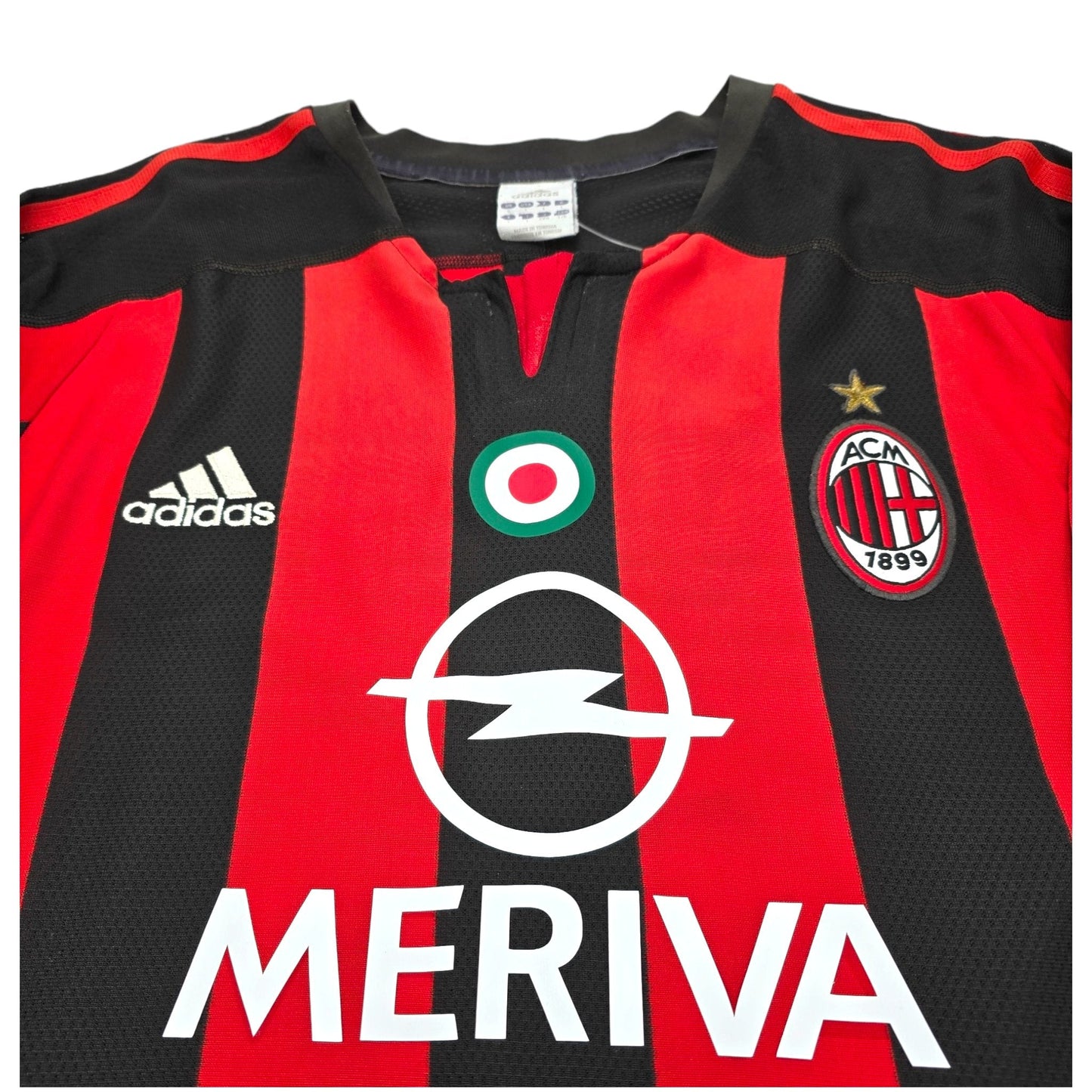 2003/04 AC Milan Home Football Shirt (L) Adidas # 7 Shevchenko