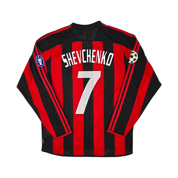 2003/04 AC Milan Home Football Shirt (M) Adidas #7 Shevchenko