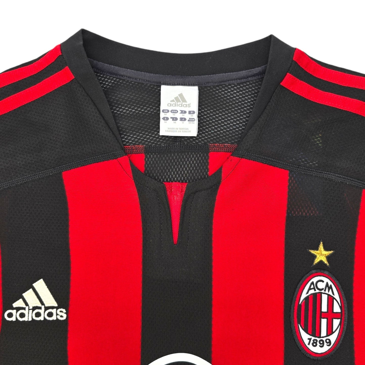 2003/04 AC Milan Home Football Shirt (M) Adidas #7 Shevchenko