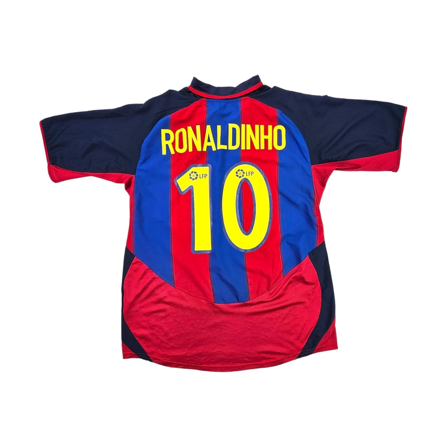 2003/04 Barcelona Home Football Shirt (L) Nike #10 Ronaldinho