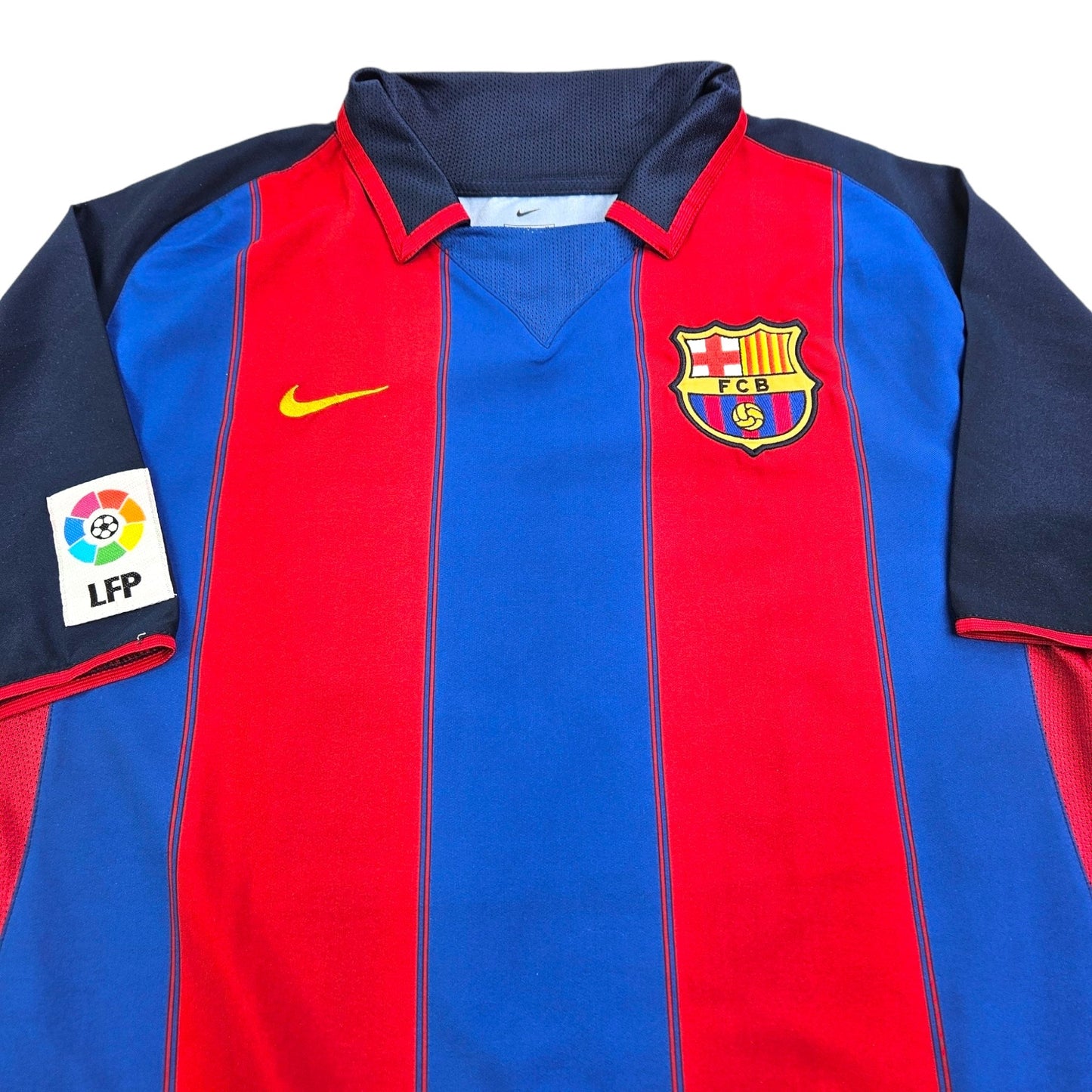 2003/04 Barcelona Home Football Shirt (M) Nike #20 Quaresma