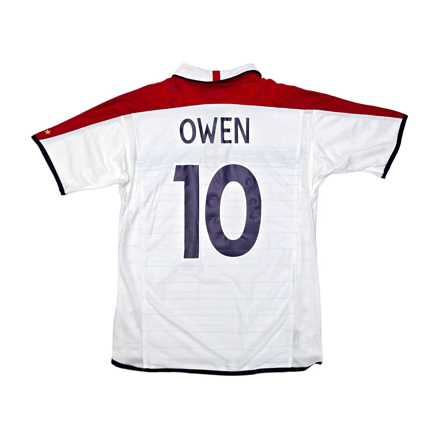 2003/05 England Home Football Shirt (M) Umbro #10 Owen (Signed by player)