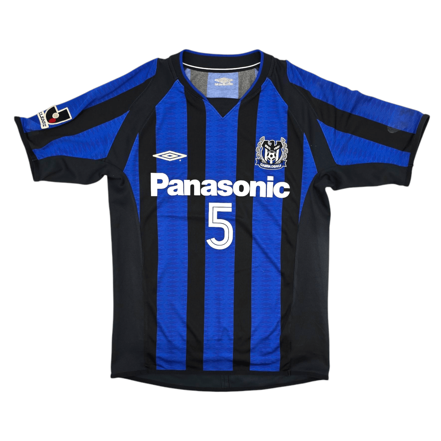 2003/04 Gamba Osaka Home Football Shirt (M) Umbro #5 Miyamoto
